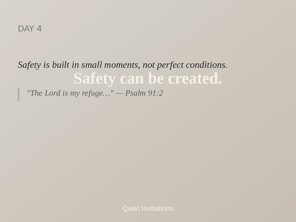 Creating Small Pockets of Safety