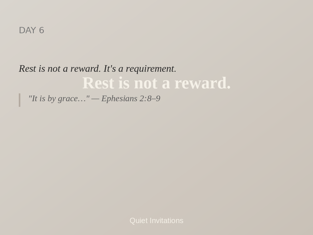 Releasing the Need to Earn Rest