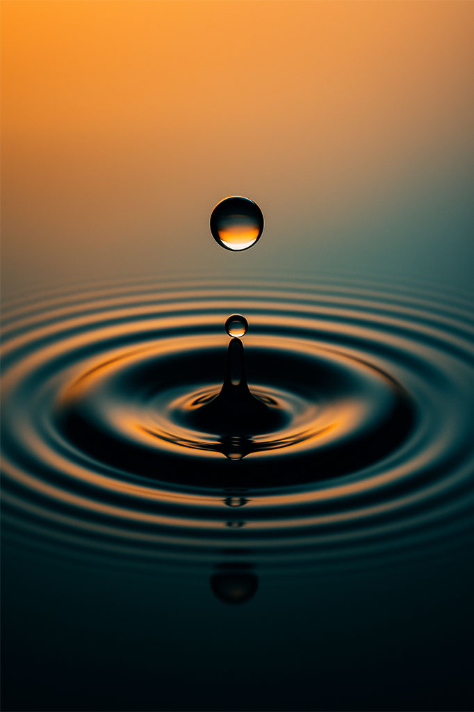 Ripples spreading across calm water representing how belief creates impact — “Impact & Belief” faith blog by One Believer LTD.