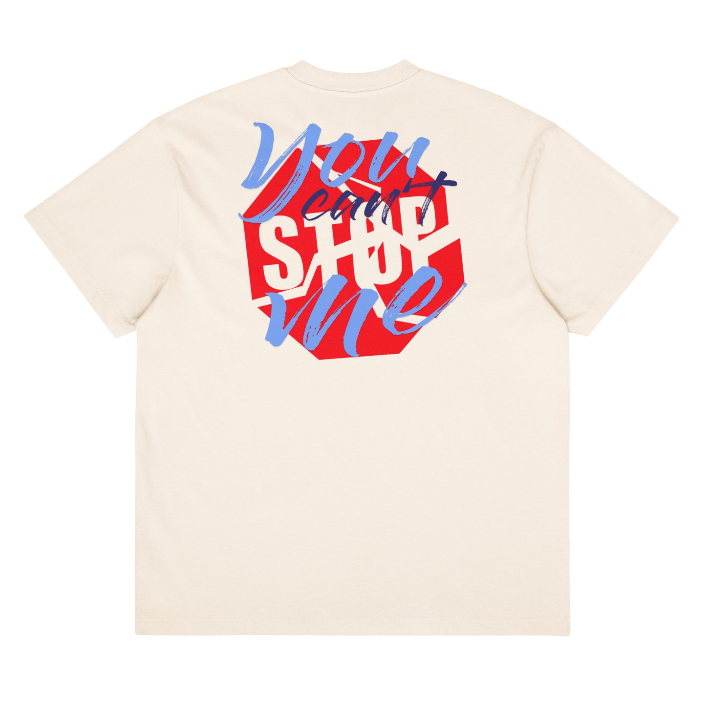 Unisex Box “You Can’t Stop Me” t-shirt in vintage white back from One Believer — Christian tee inspiring courage, confidence, and faith.