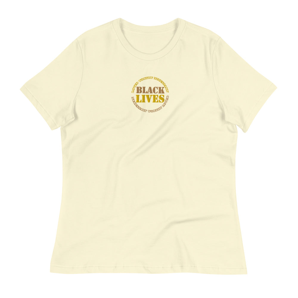 Black Lives Embroidery - Womens Tee