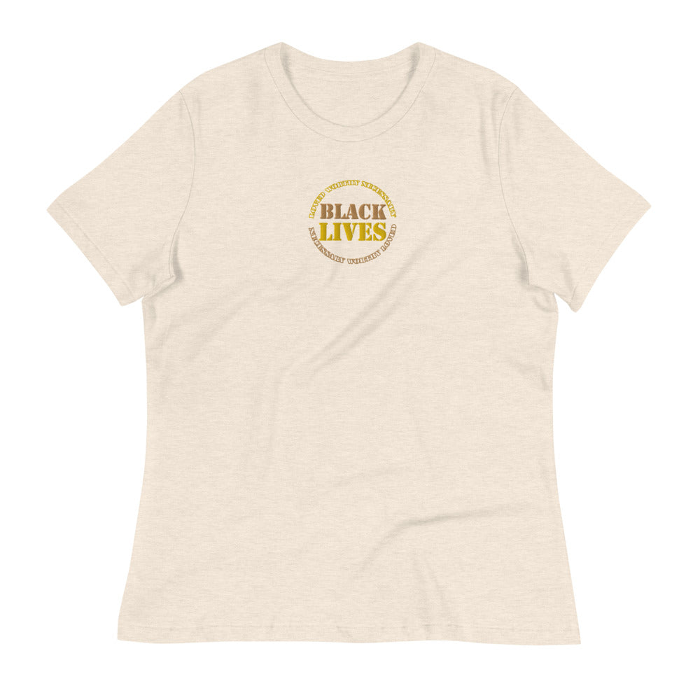 Black Lives Embroidery - Womens Tee